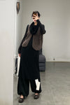 SWAYING/KNIT velvet vest SW23AW1T13 coffee